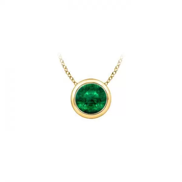 July 0.40 ct Emerald Necklace