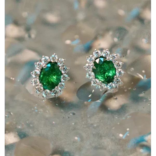 Asteria 2.33 ct Emerald Earrings