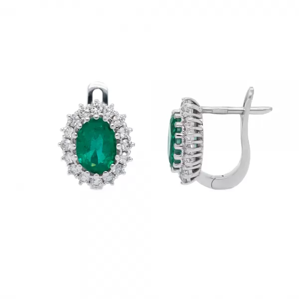Di 1.90 ct Emerald Earrings
