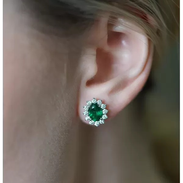 Asteria 2.33 ct Emerald Earrings