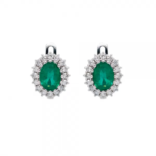 Di 1.90 ct Emerald Earrings