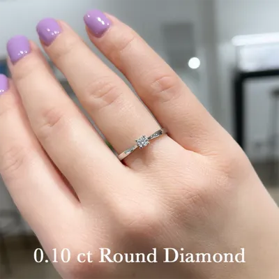 Platinum Vivi 0.13 ct Diamond Engagement Ring