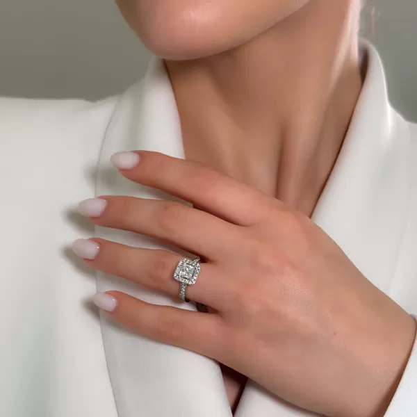 Athene 1.24 ct Halo Diamond Engagement Ring