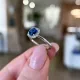 Kera 0.89 ct Halo Sapphire Ring with Diamonds