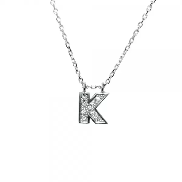 Diamond Initial 'K' Necklace