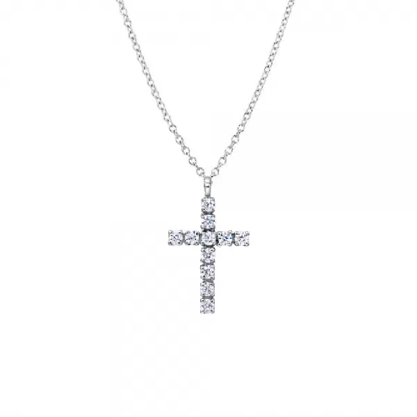 0.16 ct Diamond Cross Necklace