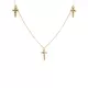 Gold Necklace with Crosses