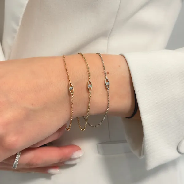 Elipse Diamond Chain Bracelet