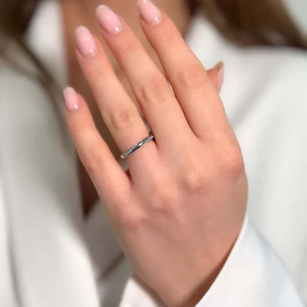 Platinum 0.32 ct Diamond Ring