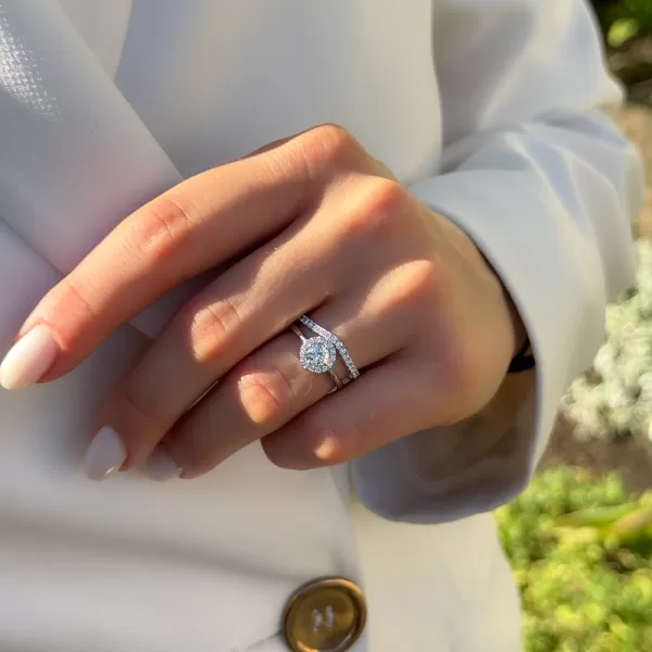Chantal 0.54 ct Halo Diamond Engagement Ring