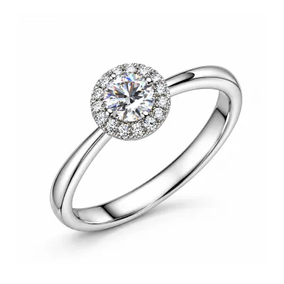 Chantal 0.54 ct Halo Diamond Engagement Ring