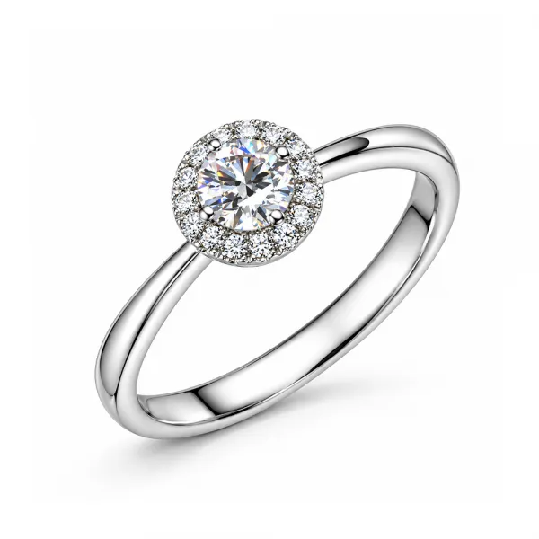 Chantal 0.54 ct Halo Diamond Engagement Ring