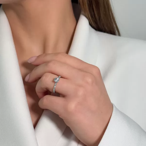 Sea 0.92 ct Diamond Engagement Ring