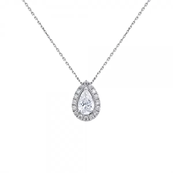 Divine 0.66 ct Diamond Halo Necklace