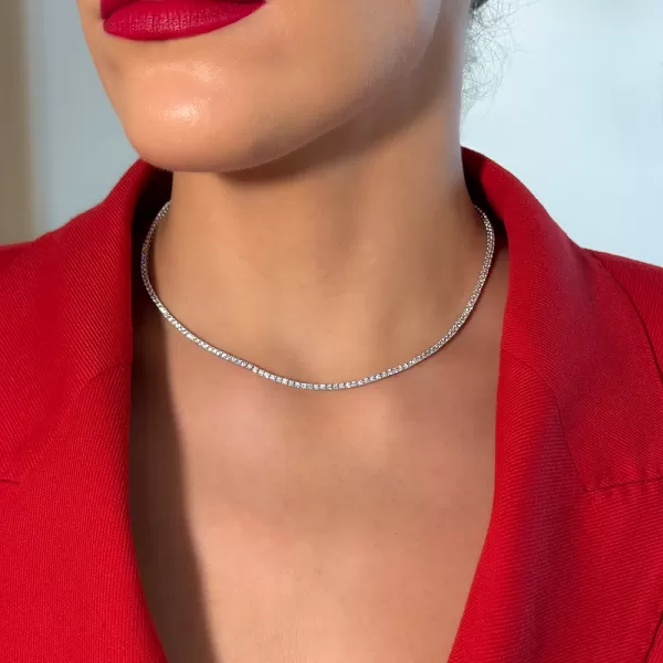 3.38 ct Tennis Diamond Necklace
