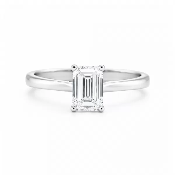 1.02 ct Emerald Cut Diamond Engagement Ring