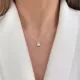 Emerald Halo 0.26 ct Diamond Necklace