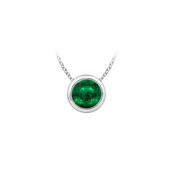July 0.40 ct Emerald Necklace