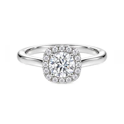 Kera 0.48 ct Halo Diamond Engagement Ring