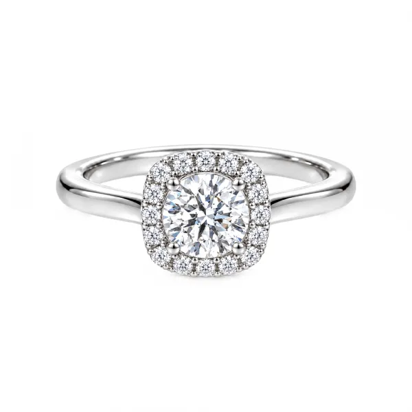 Kera 0.48 ct Halo Diamond Engagement Ring