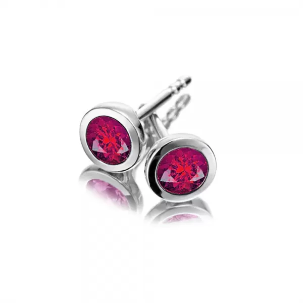 July 1.70 ct Ruby Earrings