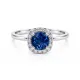 Kera 0.89 ct Halo Sapphire Ring with Diamonds