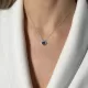 1.50 ct Sapphire Necklace