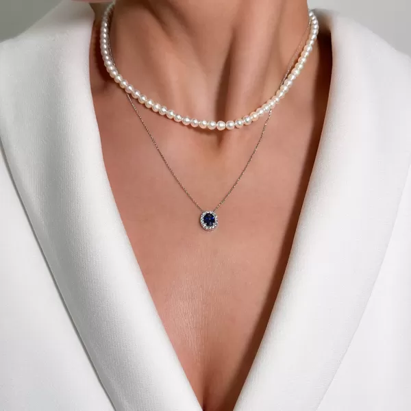Di 0.95 ct Sapphire Necklace