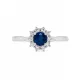 Florencia 0.56 ct Halo Sapphire Ring with Diamonds