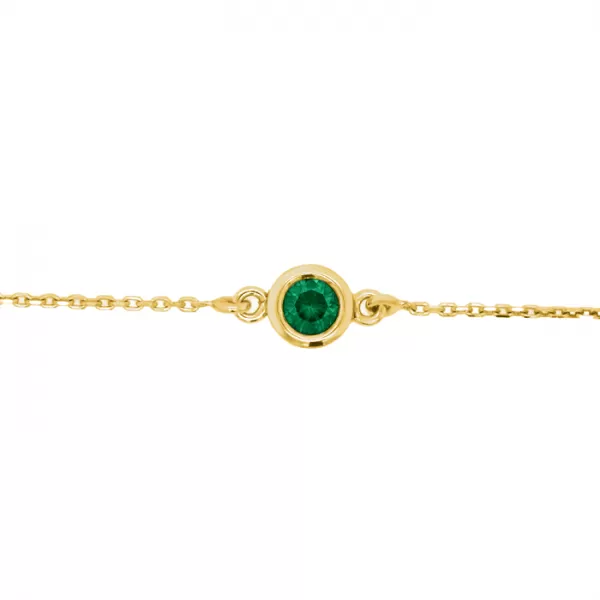 Gem Emerald Chain Bracelet