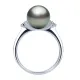Elfa Natural Tahitian Pearl and Diamond Ring